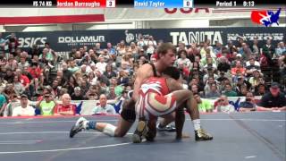 Jordan Burroughs vs David Taylor at 2013 Las VegasASICS US Open [upl. by Aihsekat]