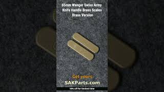 65mm Wenger Swiss Army Knife Handle Brass Scales Brass Version [upl. by Copp]