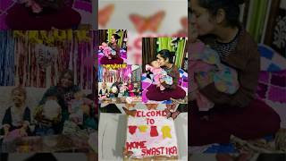 Baby Girl Welcome at Home 🧿 Baby’s welcome Celebration  New born baby welcome decoration Ideas [upl. by Akialam]