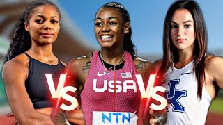 Abby Steiner vs Gabby Thomas vs Shacarri Richardson Womens 200m  US Olympic Trials 2024 [upl. by Maiocco]