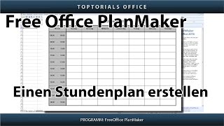 STUNDENPLAN  TAGESPLAN erstellen mit Free Office Planmaker  Download [upl. by Fidelis]