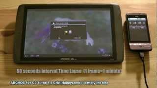 ARCHOS 101 G9 Turbo 15 GHZ battery life test 6h37mins [upl. by Atrebla]