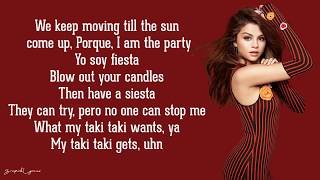 DJ Snake  Taki Taki Lyrics ft Selena Gomez Ozuna Cardi B [upl. by Rubina225]