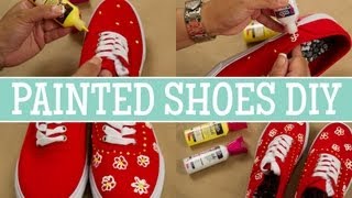 DIY  How to Add Style to Shoes Using Fabric Paint [upl. by Emory]