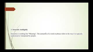 Lecture 2 Types of Ambiguity  Natural Language ProcessingNLP [upl. by Muraida357]