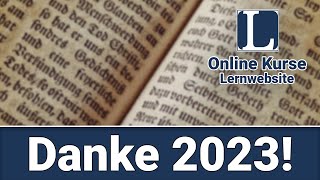 Learning by Watching  Jahr 2023  Danke [upl. by Eelyrag]