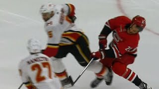 Gotta See It Aho taken out by Giordano needs assistance to leave ice [upl. by Yrok]