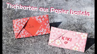 Tischkarten aus Papier basteln [upl. by Enenej221]