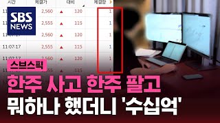 한주 사고 한주 팔고…뭐하나 했더니 수십억  SBS  스브스픽 [upl. by Yebloc]