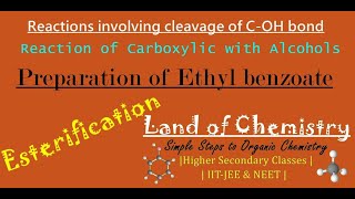 Reaction of Benzoic acid with Ethanol  Esterification  Carboxylic Acid  Ethyl benzoate Class 12 [upl. by Eevets112]