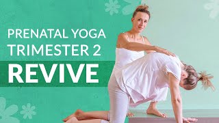 Prenatal Yoga Second Trimester  20 Min Revive amp Restore [upl. by Kai]