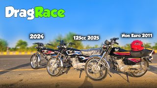 Honda 125cc 2025 Drag Race  Euro vs Non Euro [upl. by Elleinnod574]