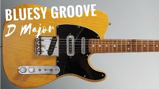 Bluesy Groove Guitar Backing Track Jam in D [upl. by Neeloj321]