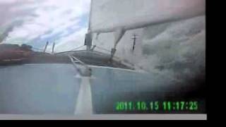 Yachting World Diamond sailing up wind in 30  40 Knots [upl. by Ettecul]