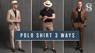 3 Ways To Wear A Polo Shirt  How To Style A Polo Shirt [upl. by Nielsen]