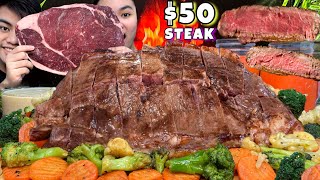 50 DOLLAR STEAK MUKBANG EGG FRIED RICE and GARLIC BUTTER BROCCOLI CAULIFLOWER CARROT PINOY MUKBANG [upl. by Ahcrop]