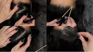 ASMR Scalp Check Scratching Combing On Real Person  Minimal Talking [upl. by Notxam]