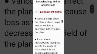 What are Pest resistant Plants Class 12 Biology Biotechnology and its Applications [upl. by Allison]