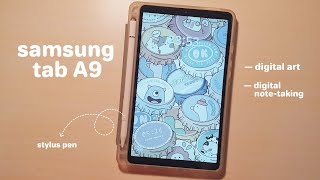 Unboxing Samsung Tab A9 with an alternative stylus pen  digital art amp notetaking [upl. by Veda365]