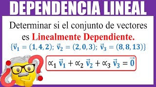 DEPENDENCIA LINEAL de vectores en R3 [upl. by Theresina]