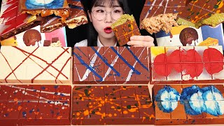 찐 두바이 픽스 초콜릿 전메뉴 먹방🍫 FIX DUBAI CHOCOLATE MUKBANG ASMR 피스타치오 솔티드캐러멜프레첼 퍼지브라우니 캐러멜땅콩버터 로투스치즈케이크 바클라바 [upl. by Rhiamon]