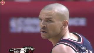 Jason Kidd Dominate Chauncey Billups in 2003 NBA Playoffs Pistons at New Jersey Nets ECF G3！ [upl. by Ecirahc528]