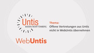 Untis  WebUntis Offene Vertretungen aus Untis nicht in WebUntis übernehmen [upl. by Bultman]