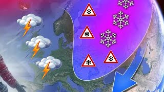 Meteo Italia Fortissima tempesta di neve nel fine settimana nelle città italiane [upl. by Nnylekoorb]