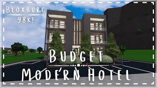 Budget Modern Hotel  98k  Speedbuild amp Tour  Roblox Bloxburg  Tapioca [upl. by Nelav]