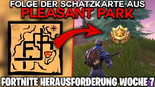 Fortnite Folge der Schatzkarte aus Pleasant Park ⭐ Fortnite Woche 7 Schatz Herausforderung [upl. by Narol705]