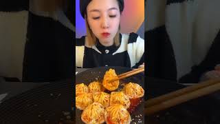 Juicy Momos Eating Challenge  asmr food funny eating shorts [upl. by Rakabuba999]