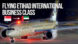 BUSINESS CLASS TRIP REPORT  Etihad 7878 Singapore  Abu Dhabi [upl. by Schmeltzer602]