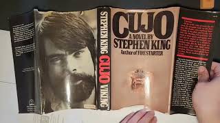 Wrapping My First Edition Cujo by Stephen King in Protective Brodart Mylar for Hardcovers [upl. by Yttig364]