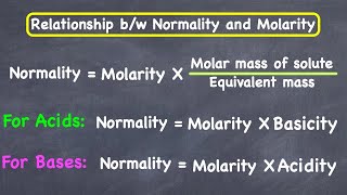 Relationship between Normality and Molarity [upl. by Leopoldine]