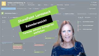 Microsoft SharePoint  Kalenderansicht mit Farben  Lernsnack  2024 [upl. by Ebonee]