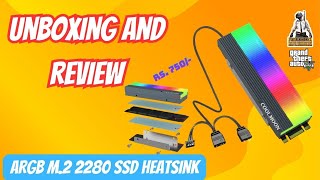 ARGB M2 2280 SSD Heatsink  Unboxing  Review [upl. by Autrey]