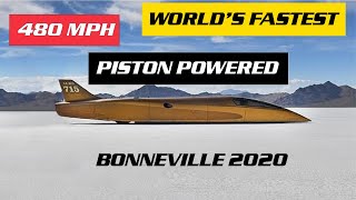 Bonneville Speed Week 2020 George Poteet and Speed Demon go 480 MPH [upl. by Nicolau]