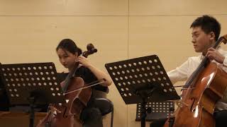 Albéniz Sevilla for cello quartet with Albert Roman and students from Central Conservatory Beijing [upl. by Walliw]