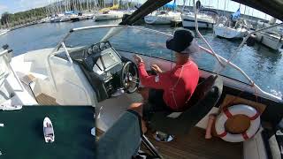 Permis bateau moteur suisse Demi tour avec bateau moteur [upl. by Aynotan]