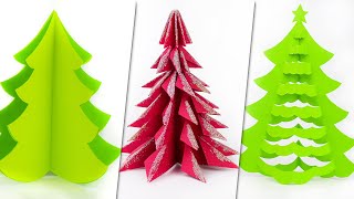 3 Alberi di Natale con la carta  Lavoretti di Natale fai da te  Christmas crafts ideas [upl. by Ploch]