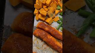 HARICOTS VERTS BROCCOLI SWEET POTATOES SALMON [upl. by Rye]