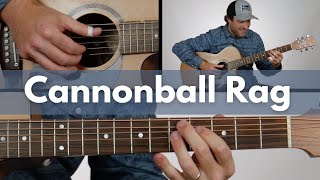 Cannonball Rag Fingerstyle Guitar Cover by Brooks Robertson  Guitar Lesson amp Tutorial [upl. by Simson]