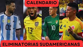 CALENDARIO de las eliminatorias sudamericanas RUMBO AL MUNDIAL 2026  JORNADA 9 [upl. by Corabella]