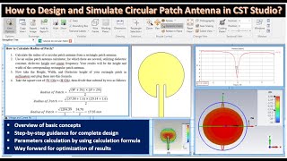 How to Design and Simulate Circular Patch Antenna using CST Studio  AWP Lab Tutorial20 [upl. by Namrehs]