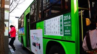 Seoul Metropolitan Bus Route 2016 bus leaving Hangaram Apartments [upl. by Emiline293]