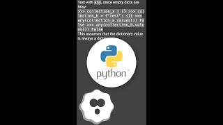 Pythonic way to check empty dictionary and empty values shorts [upl. by Nairred]