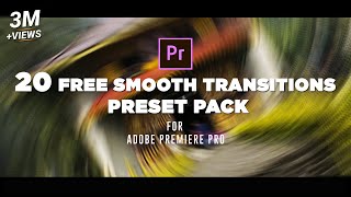 20 FREE Smooth Transitions Premiere Pro  Free Transitions Premiere Pro Sam Kolder Style Presets [upl. by Argyres]