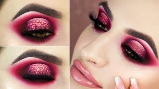 Glitter Cut Crease  Red Cranberry [upl. by Orson]