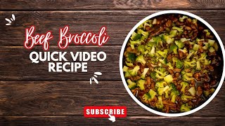 QUICK VIDEO RECIPE BEEF BROCCOLI beefbroccoli beef cookingathome brocolli quickrecipe [upl. by Knah]