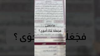 ما معنى  والذي أخرج المَرعى   فجعله غُثاءً أَحوى  ؟ [upl. by Ertha]